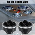 2pcs Rotating Round Ac Air Outlet Vent Louvered Dashboard Electroplate Knob For Rv Bus Boat Yacht 85mm 76mm 46mm