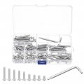 Uxcell M5 Torx Security Screws Kit M5x 8 10 12 16 20 25 30 35 40mm 90pcs 304 Stainless Steel Pan Head Tamper Proof Screw W T25