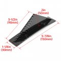 Hecasa 4pcs Universal Car Rear Lower Bumper Wing Lip Diffuser Curved Shape Shark Fin Spoiler Protector Splitter Carbon Fiber