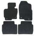 Velour Floor Mats For Mazda Cx-5 2013-2016 All-season Custom Fit Front And Rear Carpet Liners Anti-slip Black Interior 