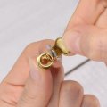 Uxcell Spring Grease Oil Cup Cap M6x1 Male Thread Copper Machine Parts 4pcs