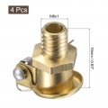 Uxcell Spring Grease Oil Cup Cap M6x1 Male Thread Copper Machine Parts 4pcs