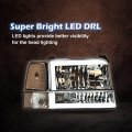 G-plus Led Drl Headlights Compatible With 1992-1996 Bronco Ford F150 F250 F350 Super Duty Headlamps W Corner Signal Driver Side