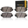 Front Disc Brake Pads For Genesis G80 2021 2022 2023 2024 Ceramic Mechanical Pad Wear Sensor 2 46 In Inner Height