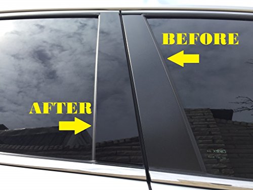 Piano Glossy Black Pillar Posts Trim For 2008 To 2018 Toyota Sequoia 4 Piece Set Plastic Window Moldings