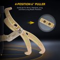 3pc Bearing And Gear Puller Set With Reversible Jaws 3in 4in 6in Pulley Removal Tool Kit For Flywheel Sprocket Gold S003gd