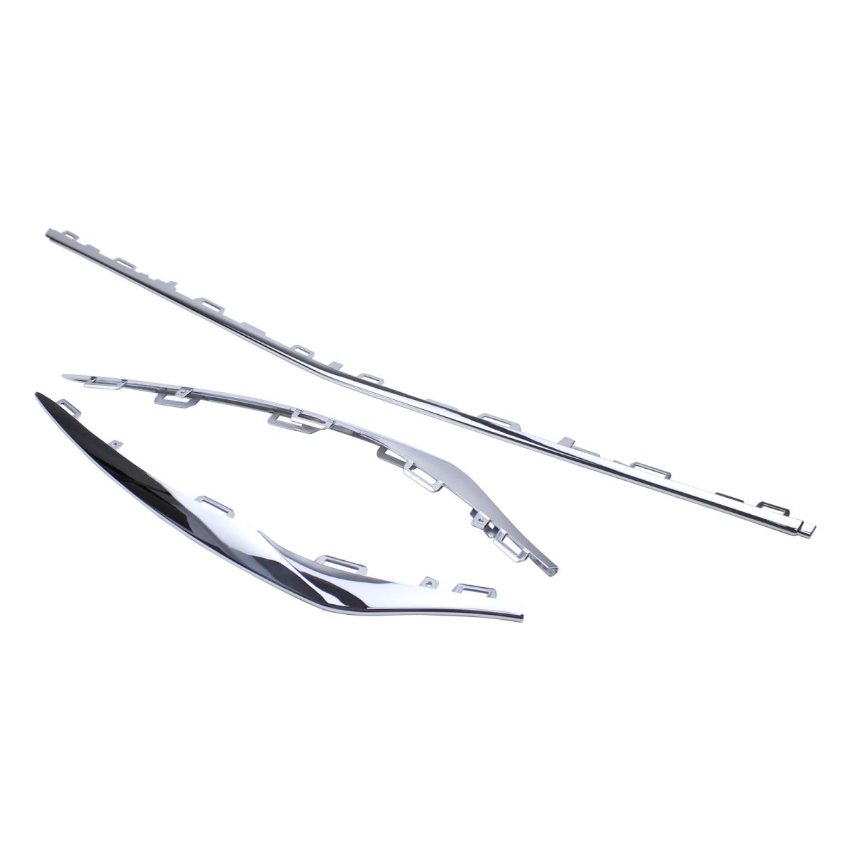 3pcs Front Left Right And Center Bumper Lower Grille Molding For Mercedes-benz Cla200 Cla250 2016-2019 Cla180 2016-2017