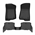 Mixsuper Floor Mats For 21-2023 2024 Jeep Wrangler 4xe Not 2 Door Or Jl Unlimited Models All Weather Liners 2 Row Set Black 