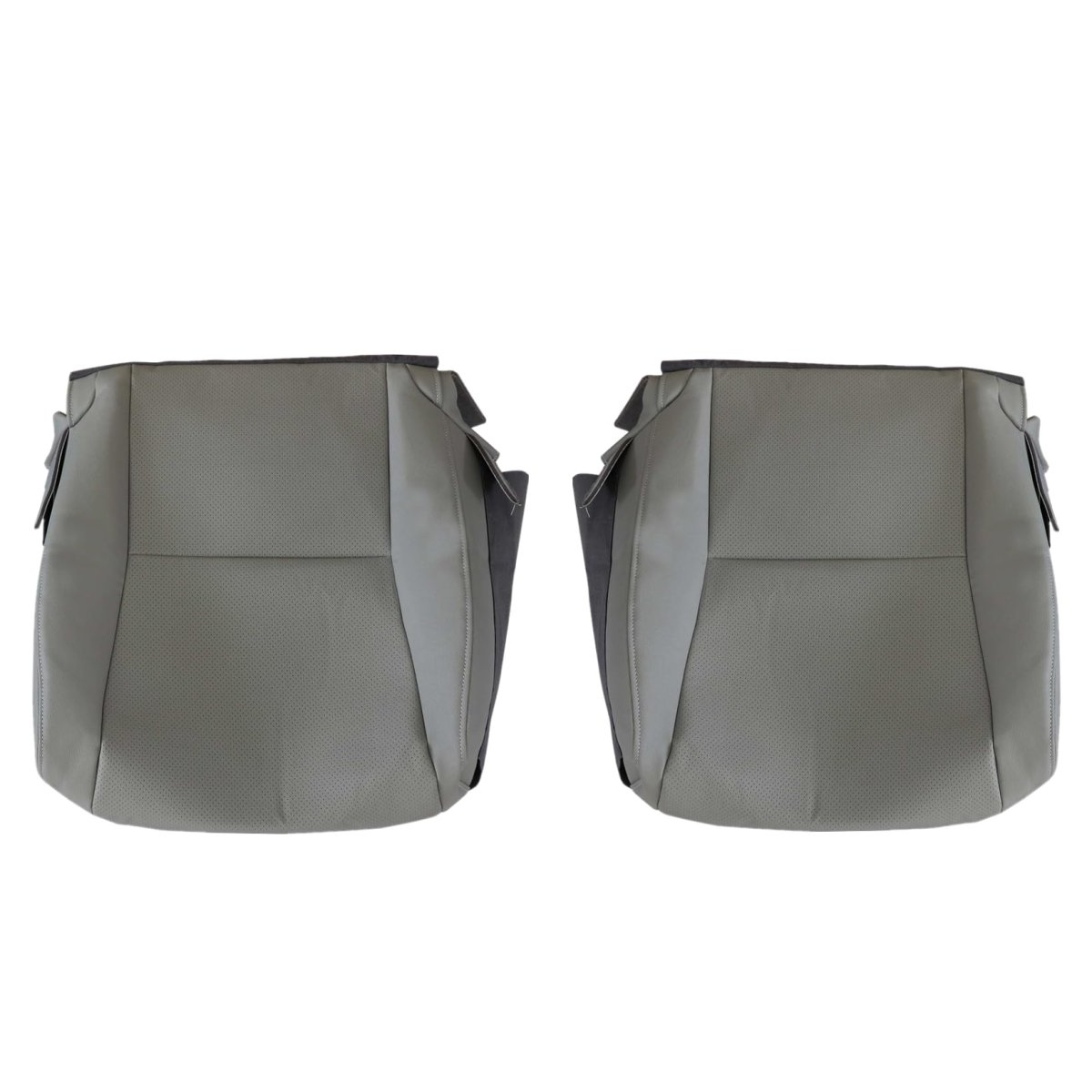 Front Driver And Passenger Side Bottom Replacement Seat Covers Microfiber Leather For Lexus Rx350 2010 To 2015 Rx450h Gray