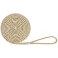 Boattector Double Braid Nylon Dock Line 3 4 In X 30 Ft White And Gold 10500 Lbs Breaking Strength For 40 To 55 Boats Model 3006 