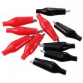 Hwmate 5 Pairs Insulated Spring Alligator Clips Crocodile Clamps For Electrical Testing Work Medium Size 