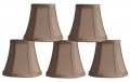 Urbanest Set Of 5 Chandelier Mini Lamp Shades 5-inch Bell Clip On Taupe 