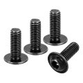 50pcs M6-1x16mm Flanged Button Head Socket Cap Screws 304 Stainless Steel Drive Fasteners Bolts Fully Thread Machine Black 