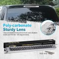 Partsam 2pcs 17 Inch Amber Led Truck Trailer Light Bar 40 Clear Lens Dual Row Yellow Sealed Waterproof Submersible Turn Tail