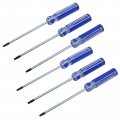 6-piece Magnetic Torx Screwdrivers Set Antrader T8a T9a T10 3mm Security Tamper Proof Tip Screwdriver 75mm Long Blue 