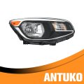 Antuko Headlight Assembly Halogen Passenger Side Replacement For Soul 2014-2019 Headlamp