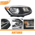 Antuko Headlight Assembly Halogen Passenger Side Replacement For Soul 2014-2019 Headlamp