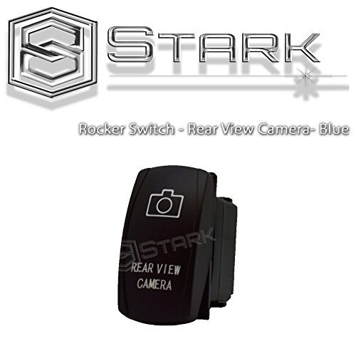 Stark Laser Etched Led Rocker Switch Dual Light 20a 12v On Off 5pin Blue Rear View Camera Design