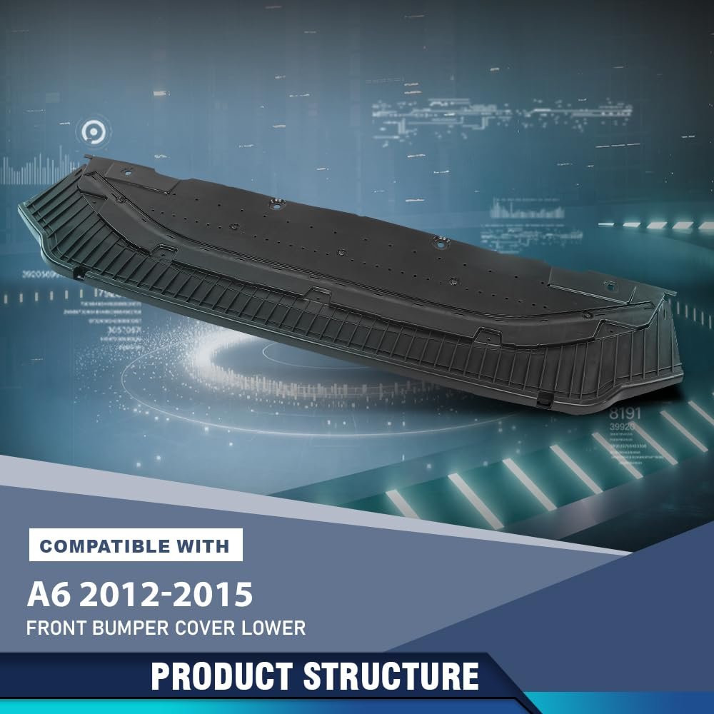 Front Bumper Lower Engine Splash Shield Guard For Audi A6 Quattro 2012 2013 2014 2015 4g0807611 Au1228138 Black