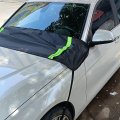 Huhudde Windshield Cover For Ice And Snow Car Dust Frost Removal Wiper Protector Windscreen Sun Shade Exterior Foldable