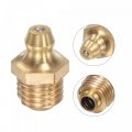 Uxcell Brass Straight Grease Fitting M10 X 1 25mm Thread Hydraulic Accessories 5pcs