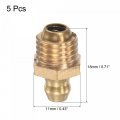 Uxcell Brass Straight Grease Fitting M10 X 1 25mm Thread Hydraulic Accessories 5pcs