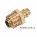Uxcell Brass Straight Grease Fitting M10 X 1 25mm Thread Hydraulic Accessories 5pcs
