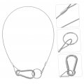 Gleavi 18 Pcs Lanyard Cable Tether Stainless Steel Loop Lock Carabiner Fishing Ropes Marine Hardwares With Seat Belt Both Ends