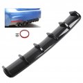 Rear Bumper Spoiler Glossy Black Abs Diffuser Fin Chassis Splitter Aerofor Dynamic Accessory Universal For Car