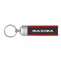 Ipick Image Made For Real Carbon Fiber Strap With Red Leather Stitching Edge Key Chain Nissan Maxima