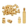 20 Pcs M5 Brass Heat Set Threaded Inserts 9 5mm H X 7mm Od Knurled Nuts With Soldering Iron Tip Press Tool For 3d Printing 