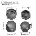 X Autohaux 20pcs 17mm Id Wheel Lock Lug Bolt Nut Cover Caps Center Locking With Clip Tool Set For Audi Gray