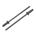 60pcs 3 32 X5 16 Round Head Blind Rivets Zinc-plated Carbon Steel Grip And Mandrel Cap Black 