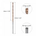 Uxcell Twist Drill Bit 2 7mm Jobber Nanoscale Titanium Coated K35 Tungsten Carbide Straight Shank 100mm Length For Drilling