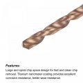 Uxcell Twist Drill Bit 2 7mm Jobber Nanoscale Titanium Coated K35 Tungsten Carbide Straight Shank 100mm Length For Drilling