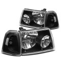 Auto Dynasty Oe Style Black Housing Clear Corner Headlight Lamps Tool Kit Compatible With Ford Ranger 01-11