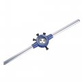 Uxcell Round Die Stock Handle Wrench Set 8-32 Unc Threading And 20mm Holder Fits 11mm-20mm Od M3-m4 Adjustable For Bolt Thread