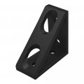 80 20 Inc 4336-black 15 Series 4 Hole Tall Inside Corner Gusset Bracket 10 Pack 