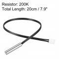Uxcell 200k Ntc Thermistor Probe 7 9 Inch Stainless Steel Sensitive Temperature Temp Sensor For Air Conditioner