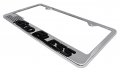 3d God Bless America Inverted Flag Chrome Metal License Plate Frame
