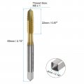 Uxcell 4pcs Spiral Point Plug Taps M6 X 1 Metric Thread Screw Tap Titanium Coated High Speed Steel 6542 Machine Tapping