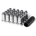 Circuit Performance 9 16 Chrome Closed End 6 Spline Security Acorn Lug Nuts Cone Seat Forged Steel 20 Pieces Tool 