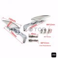 Httmt- Universal 10mm 8mm Cnc Blade Motorcycle Cruiser Chopper Custom Chrome Mirror Compatible With H-d P N Mt350-007-cd