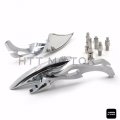 Httmt- Universal 10mm 8mm Cnc Blade Motorcycle Cruiser Chopper Custom Chrome Mirror Compatible With H-d P N Mt350-007-cd