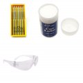 1 Cylinder Square Cross Cut Burs Fig Size 007 Lube 1 Safety Glasses 
