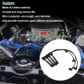 X Autohaux 4pcs Spark Plug Ignition Wire For Hyundai Elantra 1996-2009 Black