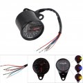 Speedometer For Motorcycle-anauto 12v Odometer Universal Led Backlight Signal Motorcycle Gauge K Mh Single Indicator Black