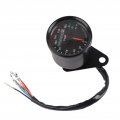 Speedometer For Motorcycle-anauto 12v Odometer Universal Led Backlight Signal Motorcycle Gauge K Mh Single Indicator Black