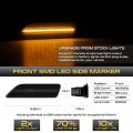 Vipmotoz Front Amber Yellow Full Led Side Marker Lamps Compatible With 2006-2011 Mercedes Benz Cls500 Cls550 Cls55 Cls63 Amg