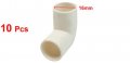 Uxcell 10 Pcs 16mm Inner Diammeter 90 Degree Elbow Pvc Pipe Connectors White